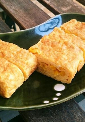 簡単☆春色コーン玉子焼き-レシピのメイン写真
