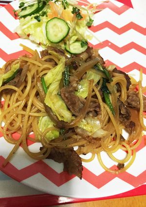 ♡牛肉とキャベツの和風パスタ♡-レシピのメイン写真