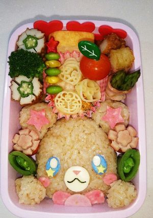キャラ弁 プリキュア モフルンのお弁当-レシピのメイン写真