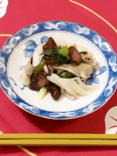 豚肉としば漬けの簡単レンジあえ-レシピのメイン写真