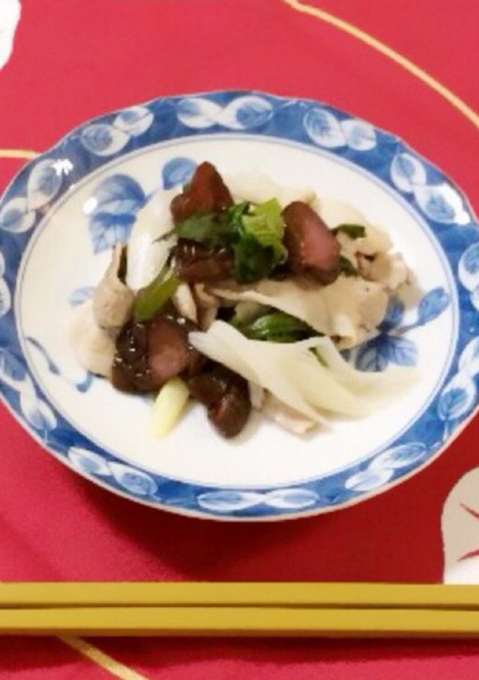 豚肉としば漬けの簡単レンジあえ-レシピのメイン写真