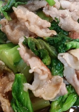 チンゲン菜と豚肉のオイスター炒め-レシピのメイン写真