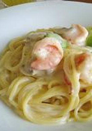 えびとそら豆のクリームソースパスタ-レシピのメイン写真