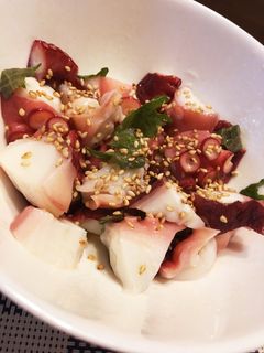 ごま油とたこで簡単なおつまみ!-レシピのメイン写真