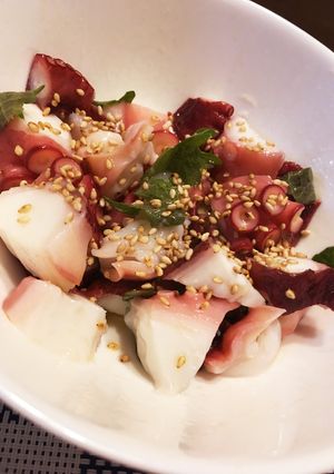 ごま油とたこで簡単なおつまみ！-レシピのメイン写真