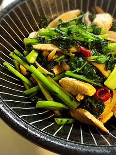 かき菜と鶏胸肉のニンニク醤油炒め-レシピのメイン写真
