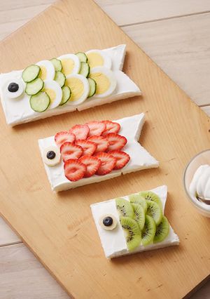 鯉のぼりオープンサンド-レシピのメイン写真