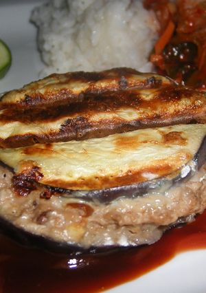 ハンバーグとナスの挟み焼き-レシピのメイン写真