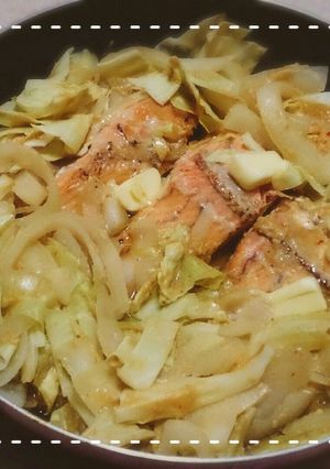 フライパンで！鮭のちゃんちゃん焼き☺-レシピのメイン写真