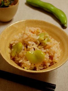 そらまめと桜えびの炊き込みご飯-レシピのメイン写真