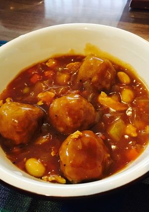 豆と肉団子の具沢山カレースープ-レシピのメイン写真