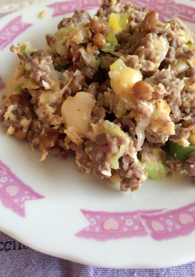 ネギと納豆とひき肉の炒め物-レシピのメイン写真