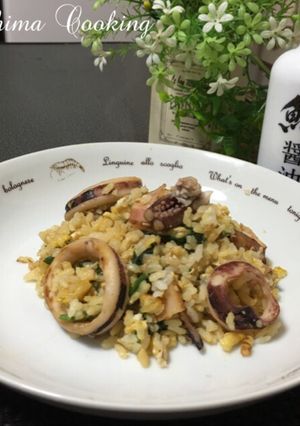 冷めても美味しい♡鮑醤油のいかチャーハン-レシピのメイン写真