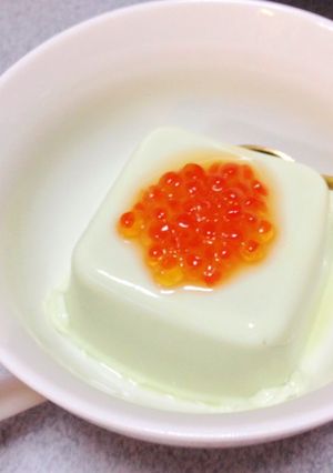 枝豆豆腐にいくらを乗せた前菜♡-レシピのメイン写真
