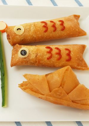 こどもの日に大人気★かぶとこいのぼり春巻-レシピのメイン写真