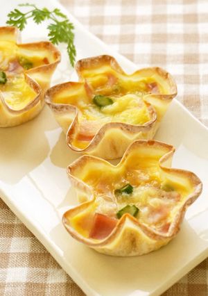 餃子皮でミニキッシュ-レシピのメイン写真