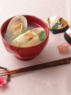 餅入りハマグリのお吸い物-レシピのメイン写真