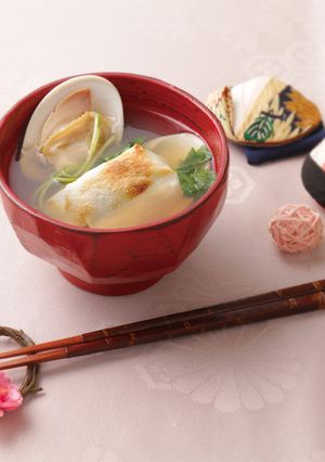 餅入りハマグリのお吸い物-レシピのメイン写真