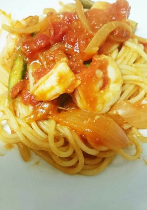 海老とアスパラのトマトクリームパスタ-レシピのメイン写真