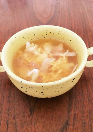 ふんわり卵とベーコンのコンソメスープ-レシピのメイン写真