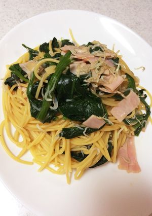 ほうれん草とシラスの和風パスタ-レシピのメイン写真