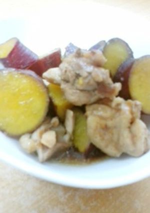 サツマイモと鶏肉の煮物-レシピのメイン写真