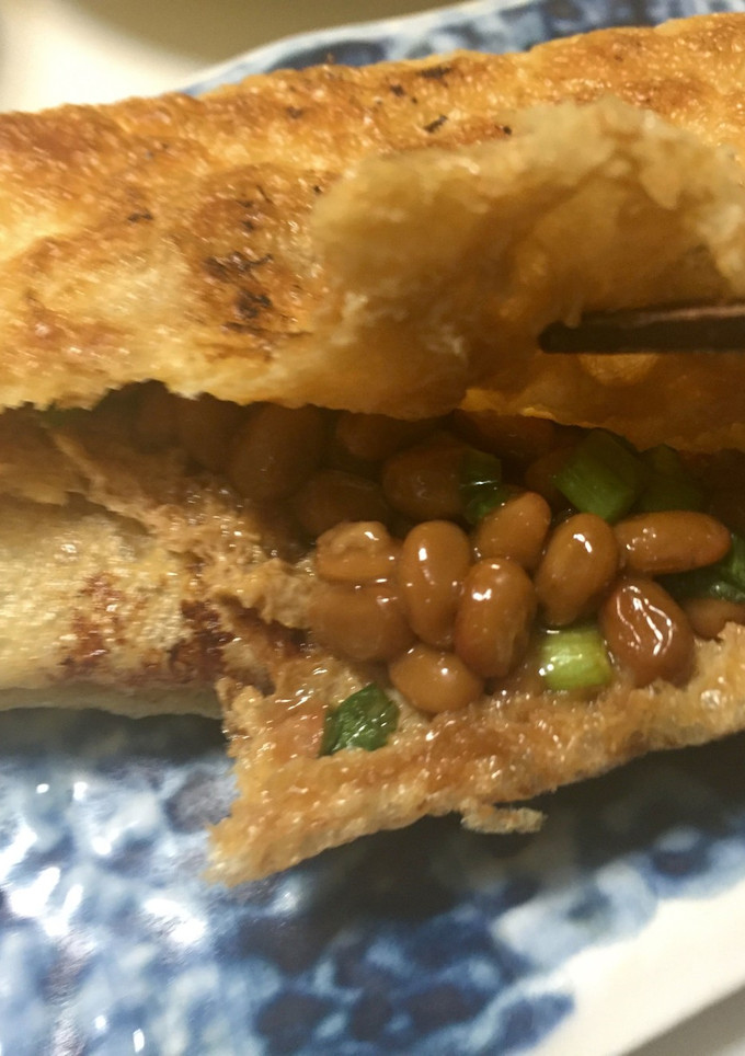 きつね納豆焼（油揚げ・納豆包み焼き）-レシピのメイン写真