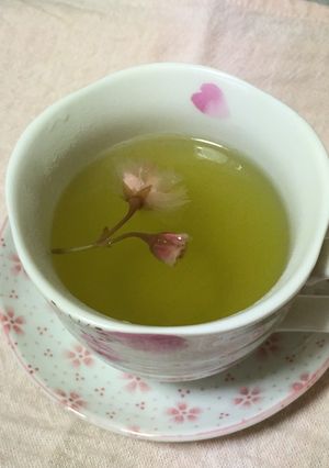 桜のグリーンティー-レシピのメイン写真