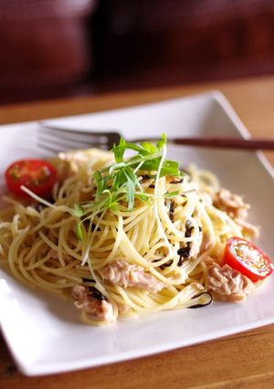 簡単☆ツナと塩昆布のパスタ-レシピのメイン写真