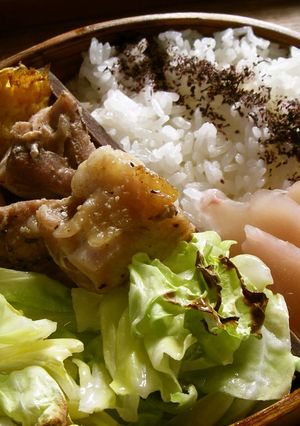 【お弁当用】グリルドチキンと焼きキャベツ-レシピのメイン写真