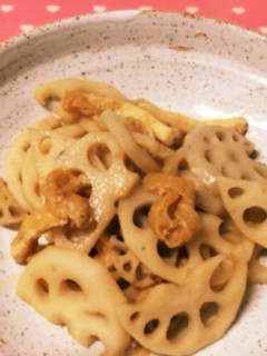 【おつまみ】レンコンと油揚げの簡単炒め!-レシピのメイン写真