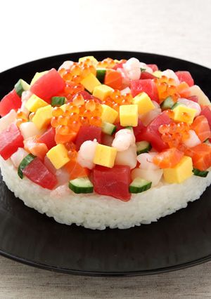 バラちらし風ケーキすし-レシピのメイン写真