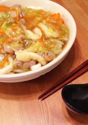 【2歳と食べる】野菜のあんかけうどん-レシピのメイン写真