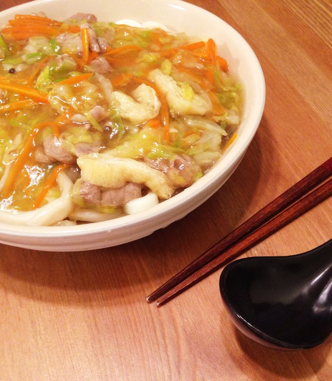 【2歳と食べる】野菜のあんかけうどん-レシピのメイン写真