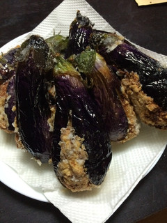 ヘルシー茄子のはさみ揚げ(^o^)-レシピのメイン写真