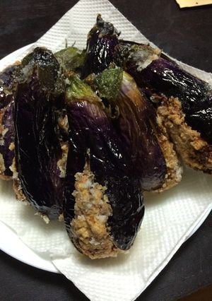 ヘルシー茄子のはさみ揚げ(^o^)-レシピのメイン写真