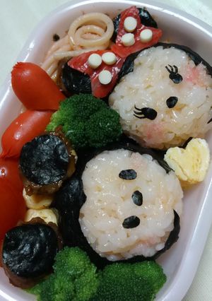キャラ弁☆ミッキー&ミニー保育園お弁当☆-レシピのメイン写真