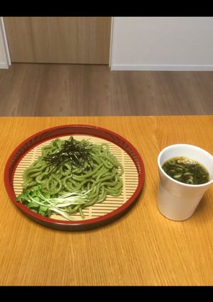 ヌードルメーカーで抹茶ざるうどん♫-レシピのメイン写真