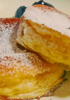 ミキサーなしふわふわ☆しゅわ♪パンケーキ-レシピのメイン写真