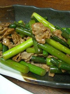 にんにくの芽と豚肉の中華炒め-レシピのメイン写真