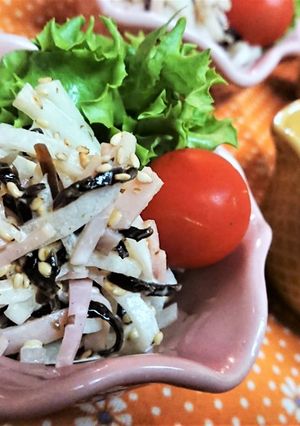 余りもので【大根とハムの塩昆布サラダ】-レシピのメイン写真