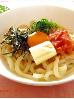 ✿ランチや夜食に 明太子釜玉うどん✿-レシピのメイン写真