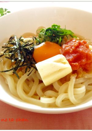 ✿ランチや夜食に 明太子釜玉うどん✿-レシピのメイン写真