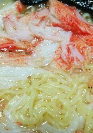 簡単夜食 中華三昧 塩にアミ蝦カニかま❗-レシピのメイン写真