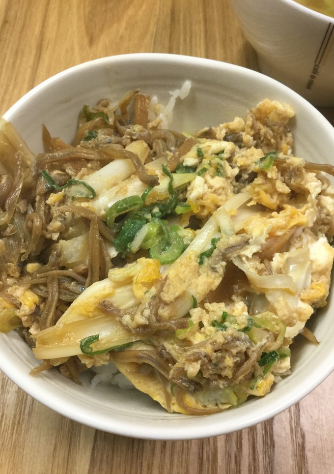 いかなごの釘煮の卵とじ丼-レシピのメイン写真