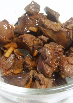 節つゆで！簡単ピリから鶏肝の煮物-レシピのメイン写真