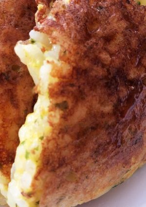 お好み焼き風ぱぱっと離乳食/幼児食-レシピのメイン写真
