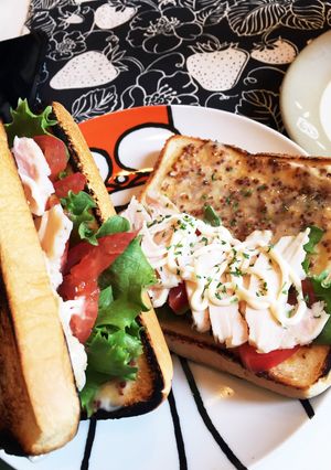 チキンとハニーマスタードのオープンサンド-レシピのメイン写真