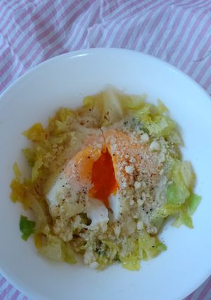 キャベツde簡単！とろとろ卵♪-レシピのメイン写真