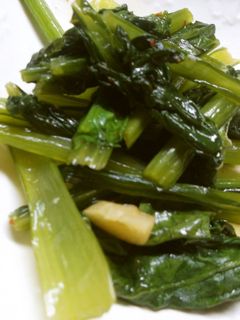 小松菜の食べるラー油炒め☆-レシピのメイン写真